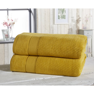 SYMPLE STUFF Asare 100% Cotton Honeycomb / Waffle Bath Towels - Set of 2 (Set of 2)