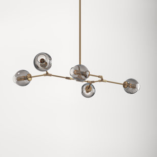 ALLMODERN Dumont 5 - Light Dimmable Sputnik Modern Linear Chandelier