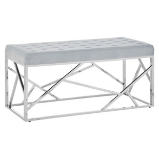 CANORA GREY Redd Velvet Upholstered Bench