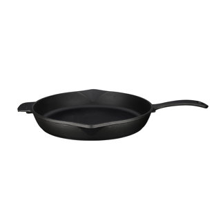 LAVA CAST IRON Lava Enameled Cast Iron Skillet Frying Pan with Pour Spouts