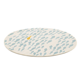 HARRIET BEE Teppich Eveland in Blau/Orange/Creme