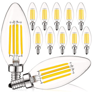 LUXRITE 5 Watt (60 Watt Equivalent), B11 LED, Dimmable, Natural White (3500K), E12/Candelabra Base