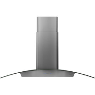 Zephyr Ravenna 42" 600 CFM Island Mount Range Hood with LED Lighting in Black Stainless Steel