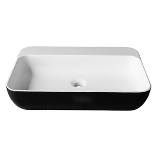 AGUA CANADA Black Rectangular Vessel Bathroom Sink