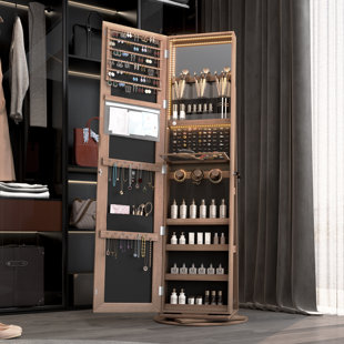 UNION RUSTIC Freistehender Schmuckschrank Blackhorse mit Spiegel