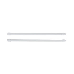 EVIDECO Café Rod Adjustable Flat Sash Curtain Single Rod (Set of 2)