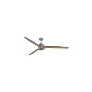 HINKLEY Artiste 72" 3 - Blade Outdoor LED Propeller Ceiling Fan with Wall Control and Light Kit Included