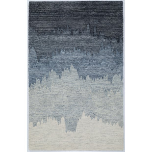 NUSTORY Surf Hand Tufted Area Rug in Blue
