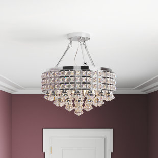 ETTA AVENUE™ Ivonna Crystal Semi Flush Mount