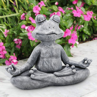 TRINX Darlie Meditating Yoga Frog Figurine Statue - Christmas Gifts for Zen/Yoga Lovers Housewarming