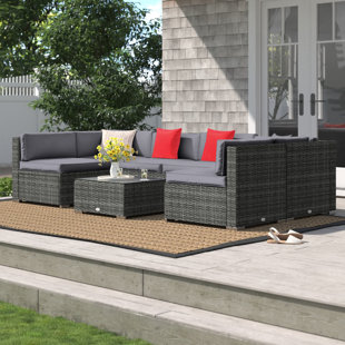 SOL 72 OUTDOOR™ Merton 7-Piece Patio Furniture Sets Outdoor Rattan Conversation Sets