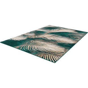 AGNELLA Areca Machine Woven Green/Beige Rug