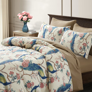 SWEETY PIE INC Satin Floral Duvet Cover Set
