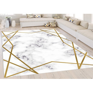 CANORA GREY Teppich Renuka in Weiß/Gold/Grau
