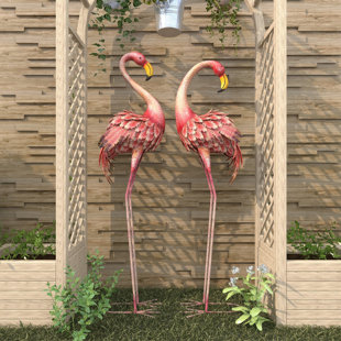 BEACHCREST HOME™ Athens Bird Animals Weather Resistant Metal Garden Statue