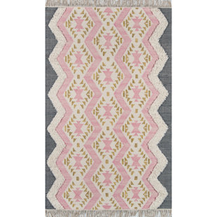 NOVOGRATZ Indio Beverly Handmade Wool Pink Rug