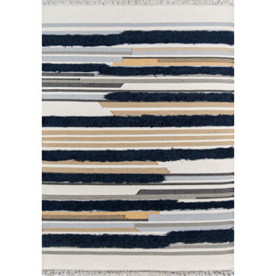 NOVOGRATZ Handmade Wool Navy Rug