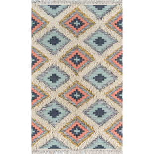 NOVOGRATZ Indio Templin Handmade Wool Blue Rug