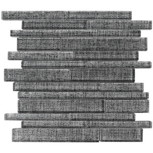 SYMPLE STUFF Flen 12" x 12" Glass Linear Tile