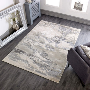 HYKKON Darian Metallic Beige/Silver Rug