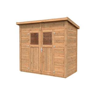 LEISURE SEASON 8 ft. W x 4 ft. D Solid Wood Lean-to Storage Shed