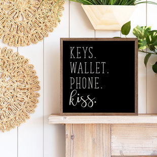 KENDRICK HOME " Keys Wallet Phone Kiss Black "