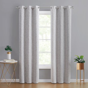 Tahari Home Enyo Branch Jacquard Blackout Curtain Panel Pair, 38" X 84"