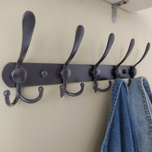 KOALA COMPANY Stainless Steel Wall Mounted Hook Rack (Set of 2)