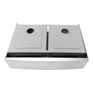 KBFmore Single Bowl Apron Front Farmhouse Workstation Kitchen Sink with 6 PCs Accessories