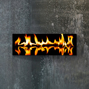 Heat Storm 500 Watt 16x48 in Radiant Wall Mounted Glass Heater Electric Fireplace ON/OFF Switch