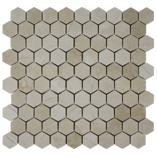SYMPLE STUFF Hinkel 12" x 12" Natural Stone Honeycomb Wall Tile