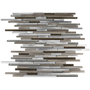 SYMPLE STUFF Berdina Random Sized Glass Linear Mosaic Wall Tile