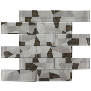SYMPLE STUFF Ingrassellino Glass Brick Joint Mosaic Wall Tile
