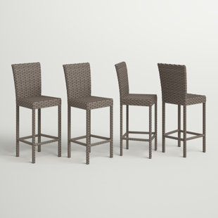 SOL 72 OUTDOOR™ Rockport Wicker Outdoor 30'' Bar Stool (Set of 4)