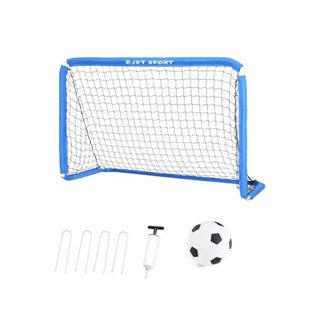 E-JET SPORT E-Jet Kids Soccer Goal Games & Toys- Football Net Combo Set, Indoor & Outdoor, Lawn Backyard Sports