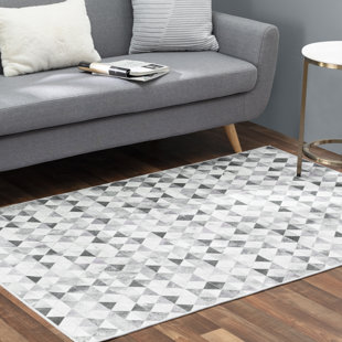 WALK ON ME Diamonds in the Rough Gray Area Rug