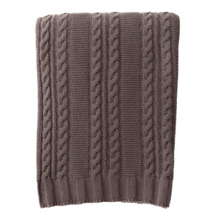 TAJIKHOME Cable Knit Throw Blanket