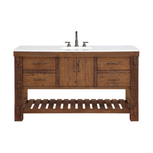 BIRCH LANE™ Bixie 60" Single Bathroom Vanity with Quartz Top