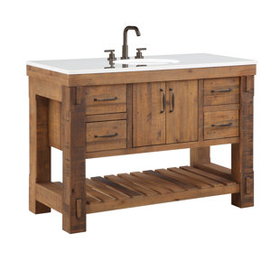 HIGHBURY FURNISHINGS Bromley 48" Single Bathroom Vanity with Quartz Top