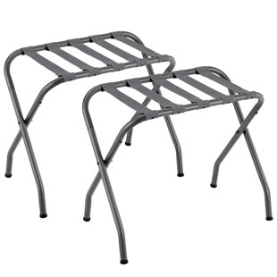 FLENC KAI Metal Folding Luggage Rack (Set of 2)