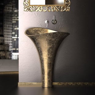 Maestro Bath Vivian 18.1'' Gold Resin Oval Bathroom Sink