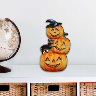 THE HOLIDAY AISLE® Scary Stocking Pumpkins Decor