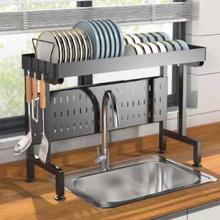 CAPTIVE GALA Multifunctional Stainless Steel Retractable over the Sink Dish Rack