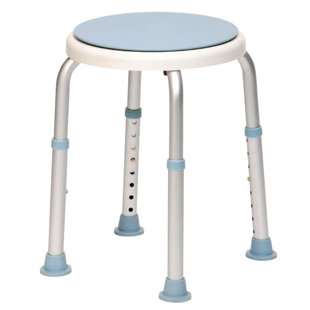 LEVI BEER Cinambei Rotating Rounded Bath Shower Stool with Swivel Seat
