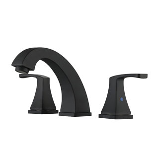 KINGMORE Widespread 2-handle Bathroom Faucet with Drain Assembly