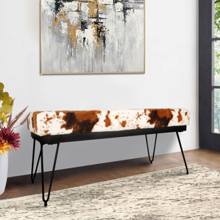 FOUNDRY SELECT Bucy Faux Fur Upholstered Bench