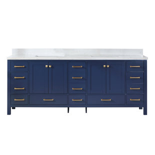 EVERLY QUINN Yasline 84" Double Bathroom Vanity
