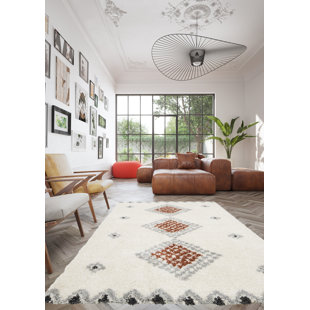 WORLD MENAGERIE Shaggy-Teppich Chavez in Cremefarben