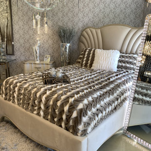 RUG FACTORY PLUS Loufie Polyester Faux Fur Coverlet