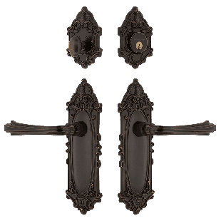 Nostalgic Warehouse Victorian Entry Set with Fleur Lever